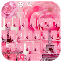 Rose Gold Pink Paris Keyboard Theme