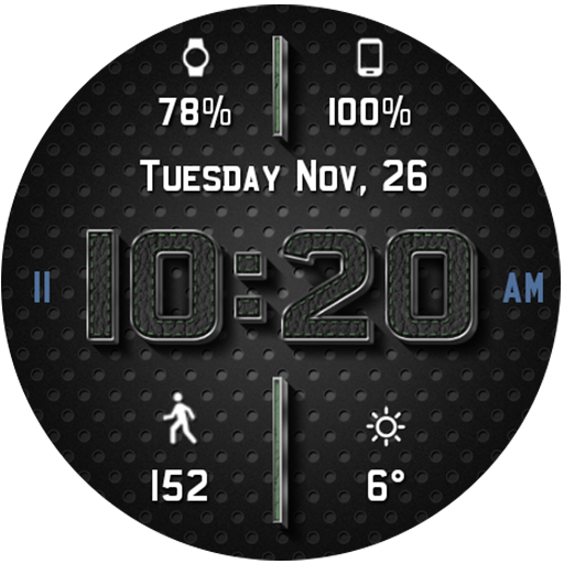 Chrome Leather HD Watch Face logo