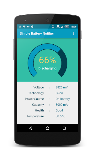 Android application Simple Battery Notifier screenshort