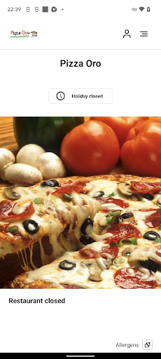 Android application Pizza Oro screenshort