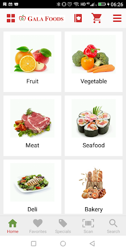 Android application Gala Foods screenshort
