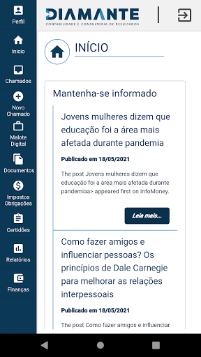 Android application Diamante Contabilidade screenshort