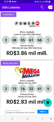 USA Lotteries Screen 2