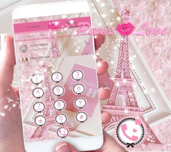 Theme Pink Paris Eiffel Tower For PC installation