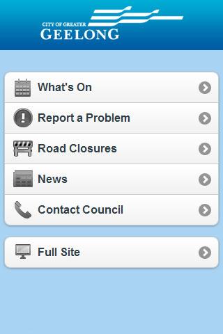 Android application Geelong City screenshort