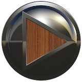 poweramp skin metal brown wood icon