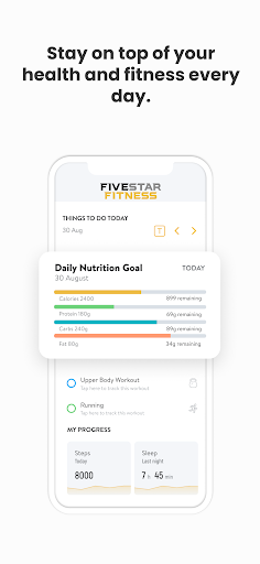 Five Star Fitness Coaching Screen 2