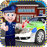 Crazy Police Car Wash Salon icon