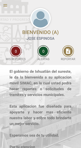 Android application Simac screenshort