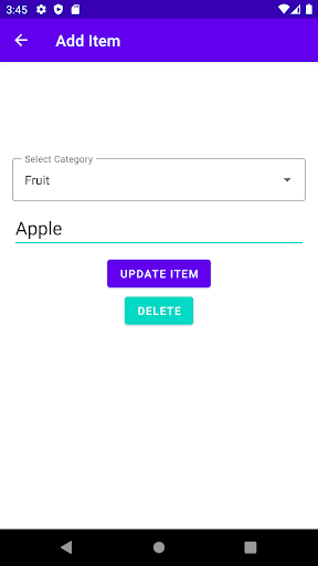List My Things Screen 3