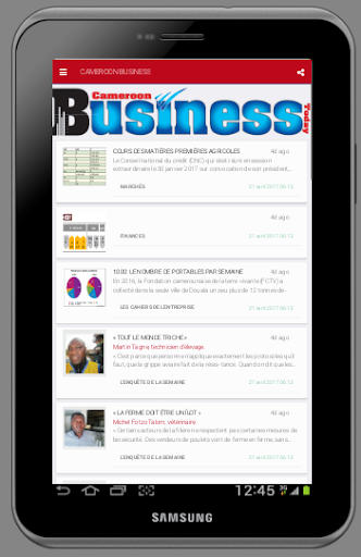 Android application CAMEROON BUSINESS TODAY screenshort
