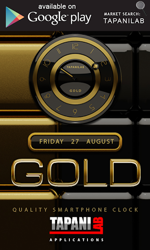 Black Gold clock widget