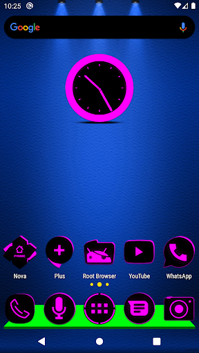 Android application Flat Black and Pink Icon Pack screenshort