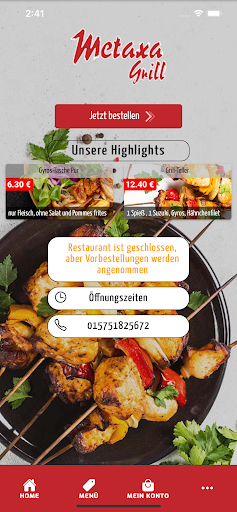 Android application Metaxa-Grill screenshort