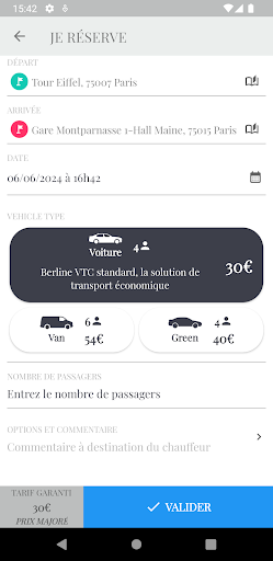 ALTRANSFERT VTC Screen 2