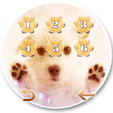Lovely puppy girly lock theme icon