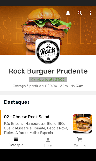 Android application Rock Burguer Prudente screenshort