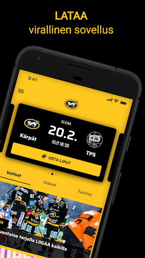 Android application Oulun Kärpät screenshort