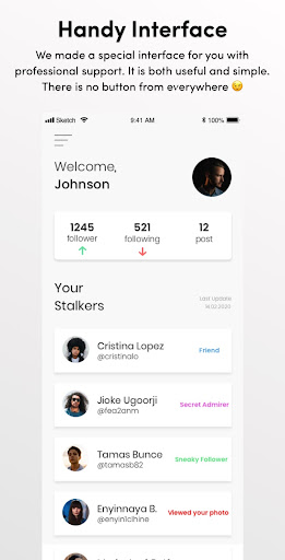 Find My Stalker - Follower Analyze for Instagram 1.1 Screenshots 5