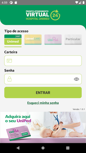 Android application Hospital Unimed - Atdo.Virtual screenshort