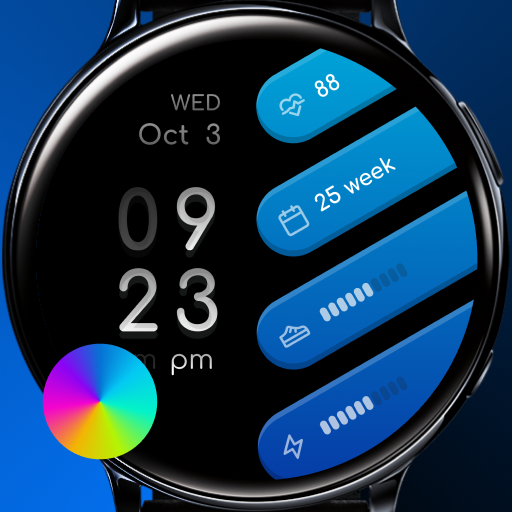 Minimalistic Color watchface logo