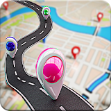 GPS navigation route Map 2017 icon