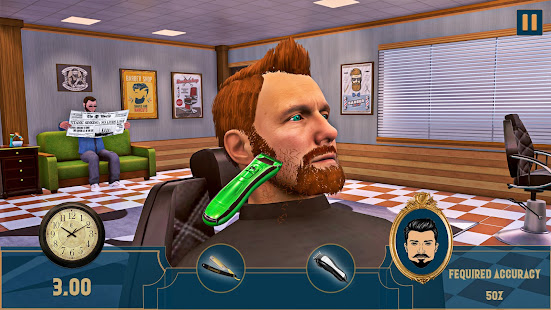 Barber Shop Hair Cutting Games Varies with device APK screenshots 11