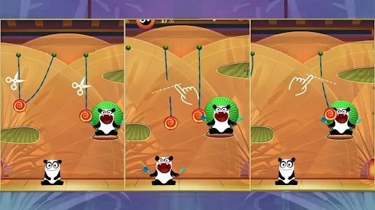 Feed the Panda: Rope Puzzle