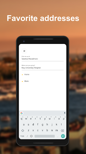 Afandem Taxi - Passenger Screen 2