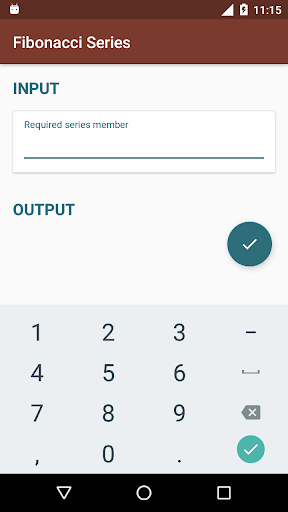Android application Fibonacci Series screenshort