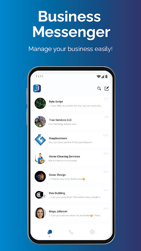 Android application Business Messenger screenshort