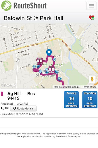 RouteShout3 Screen 2