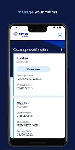 Screenshot of Allstate Benefits MyBenefits