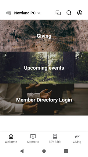 Android application Newland Presbyterian screenshort