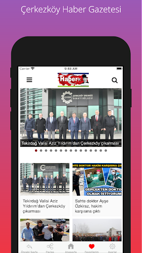 Android application Çerkezköy Haber Gazetesi screenshort
