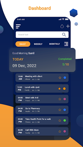 Android application Task Management screenshort
