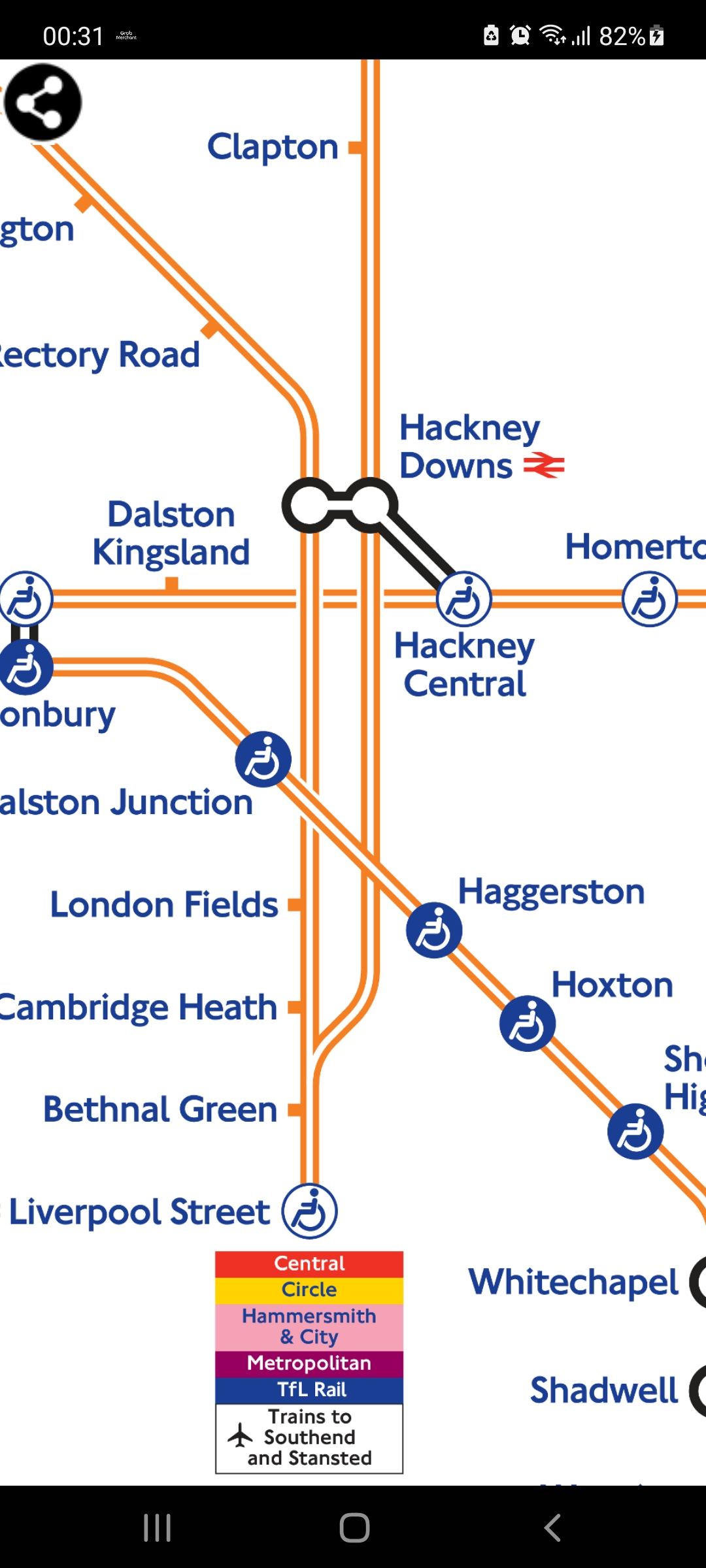 Android application London Overground Map screenshort