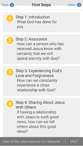 Android application First Steps with God (outdated screenshort