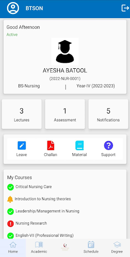 Android application Idrak BNS screenshort