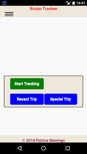 Android application Route Tracker screenshort