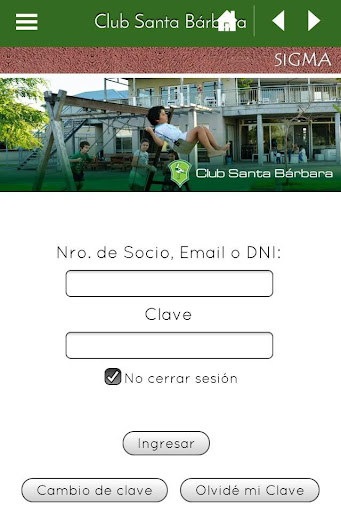 Android application Club Santa Bárbara screenshort
