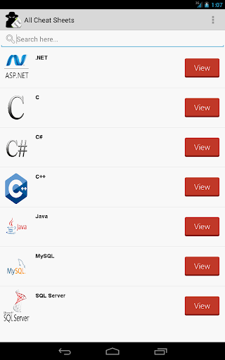 All Programming Cheat Sheets Screen 3