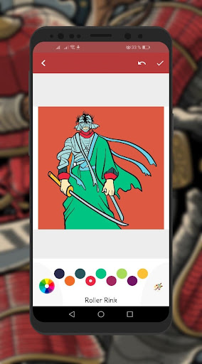 Android application Samurai Coloring Book screenshort