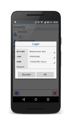 Android application Smarty screenshort