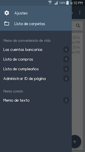 ClevNote - Bloc de notas Captura de Pantalla de la Aplicación Android 1