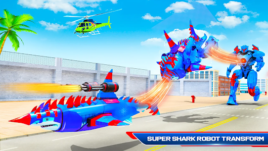 Shark Robot Car Transform Game New Apk 2