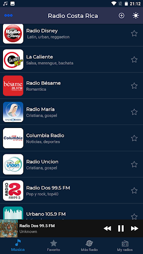 Radio Costa Rica Screen 2