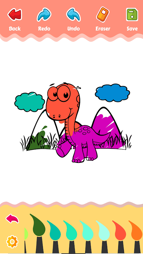 Dino Coloring Book Glitterのおすすめ画像1