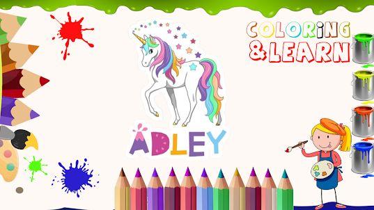 a for adley Coloring Game