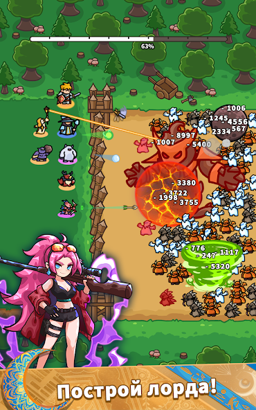 Pull Pull Pull Heroes -TD Game MOD APK screenshot